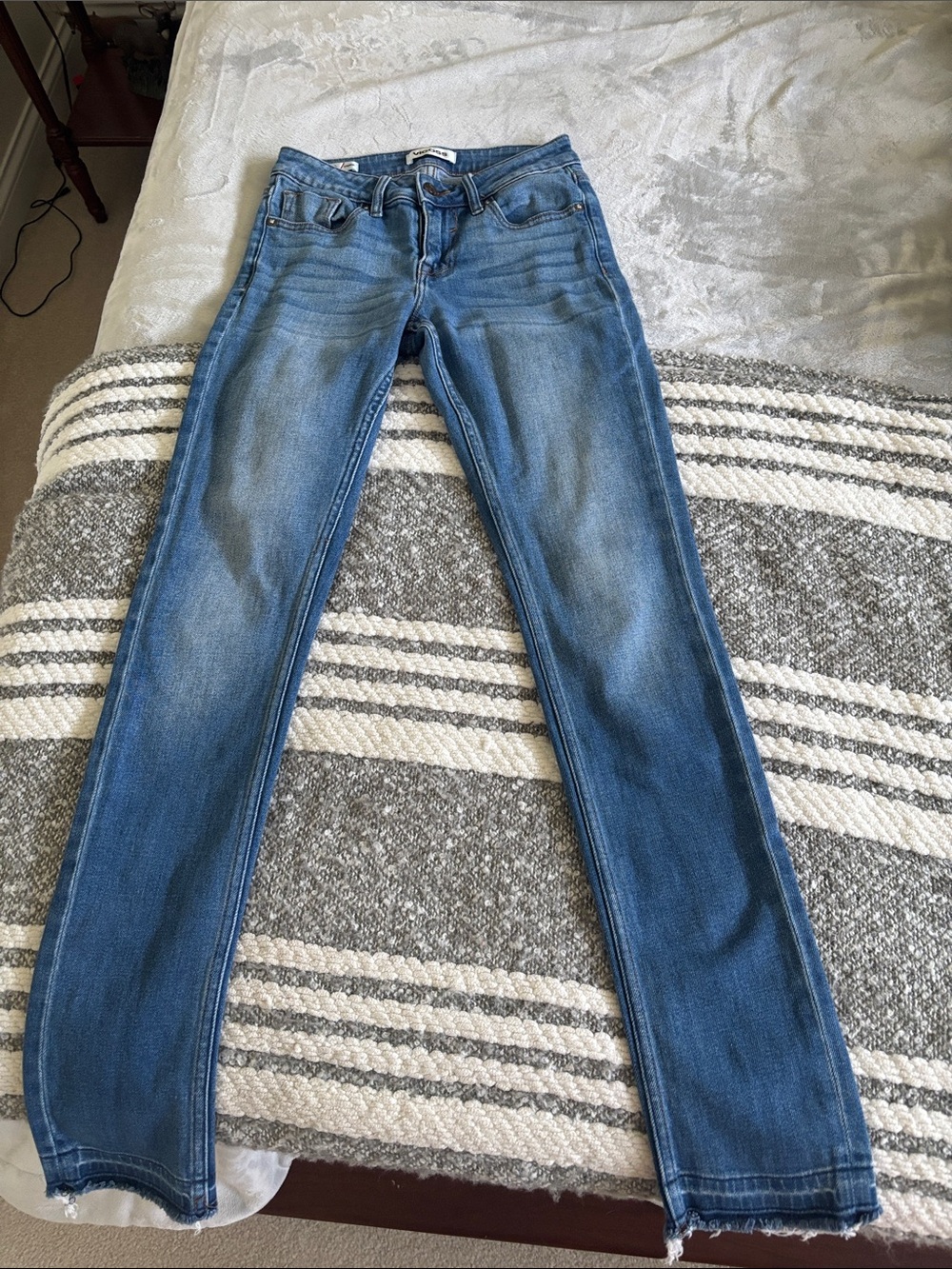 Vigoss Dark Blue Straight leg Jeans with Subtle Fade